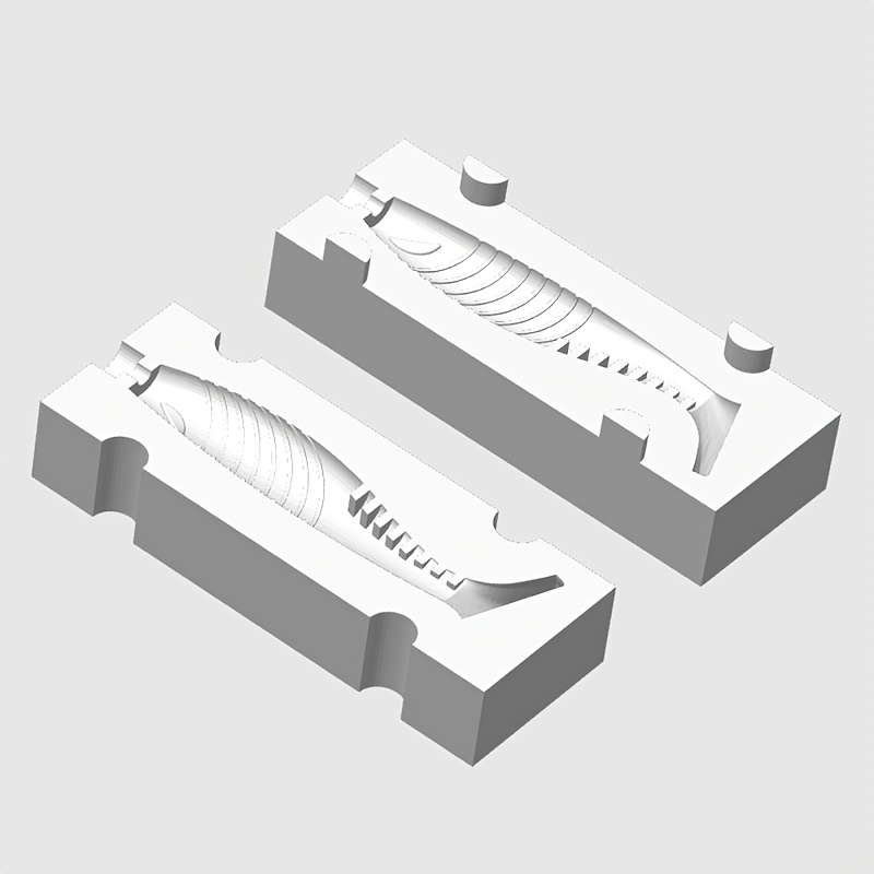 TEMU Moule à leurre souple en plastique 1 ensemble, convient pour les leurres de pêche DIY, outil de démoulage réutilisable avec démoulage facile et