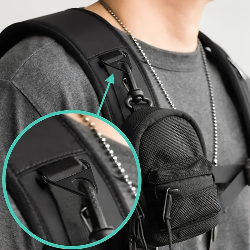 Image of 10pcs Aluminum Triangle Black With Circular Holes - Durable Bag Strap & Hardware Accessories For Backpacks, Belts, Bags