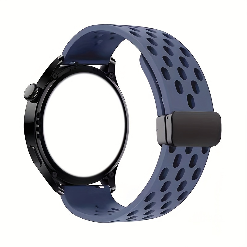 ULLCHRO Silikon Uhrenarmband 22mm - Flüssigsilikon, Verstellbar, Für Smartwatch & Normale Uhren