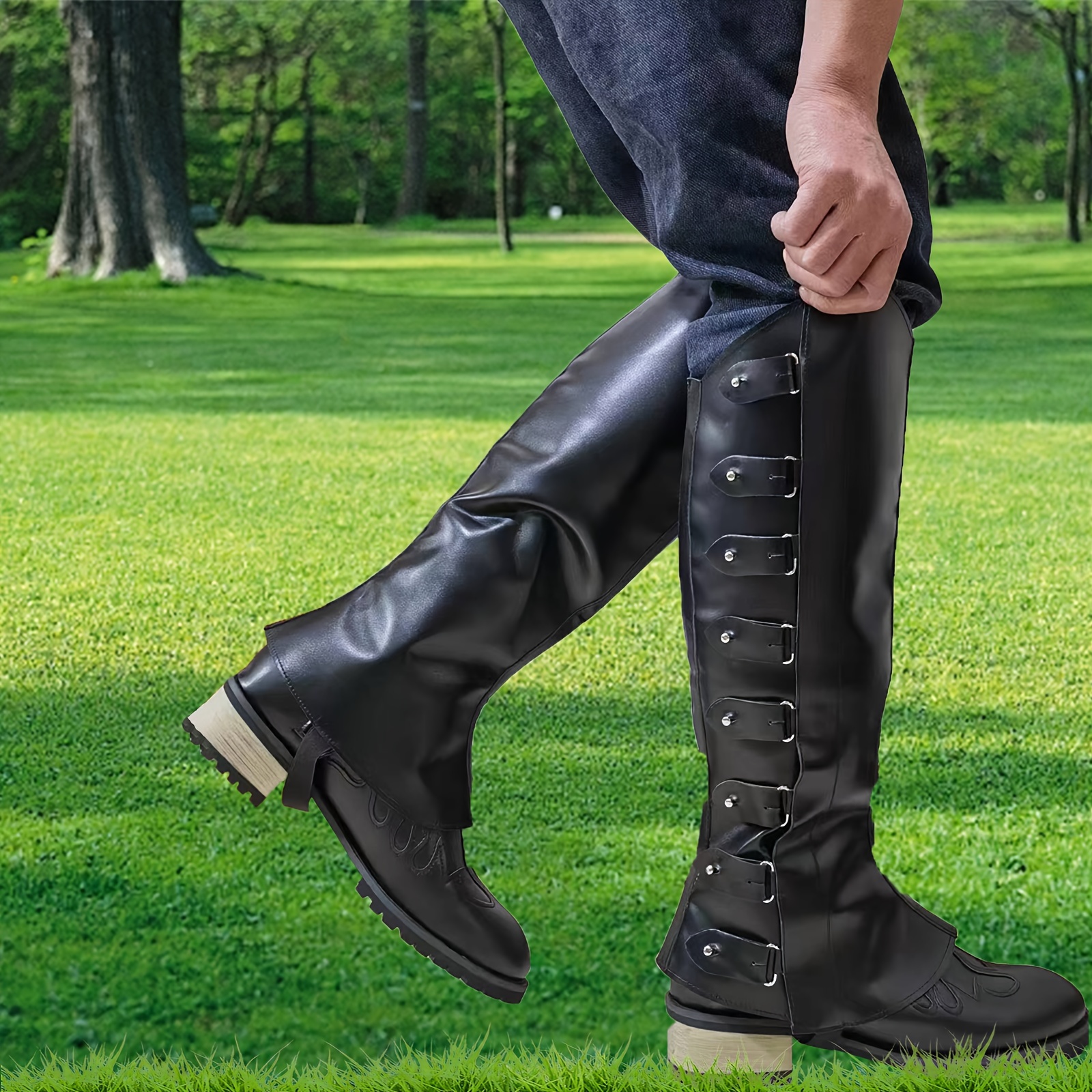 Renaissance Pants Men Medieval Leg Shin Guards Knight Warrior