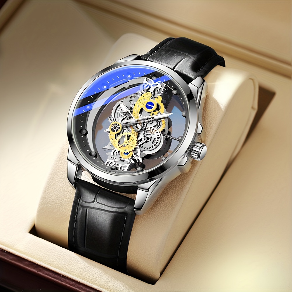   elegant mens quartz watch with   steel strap     wear   gift 7