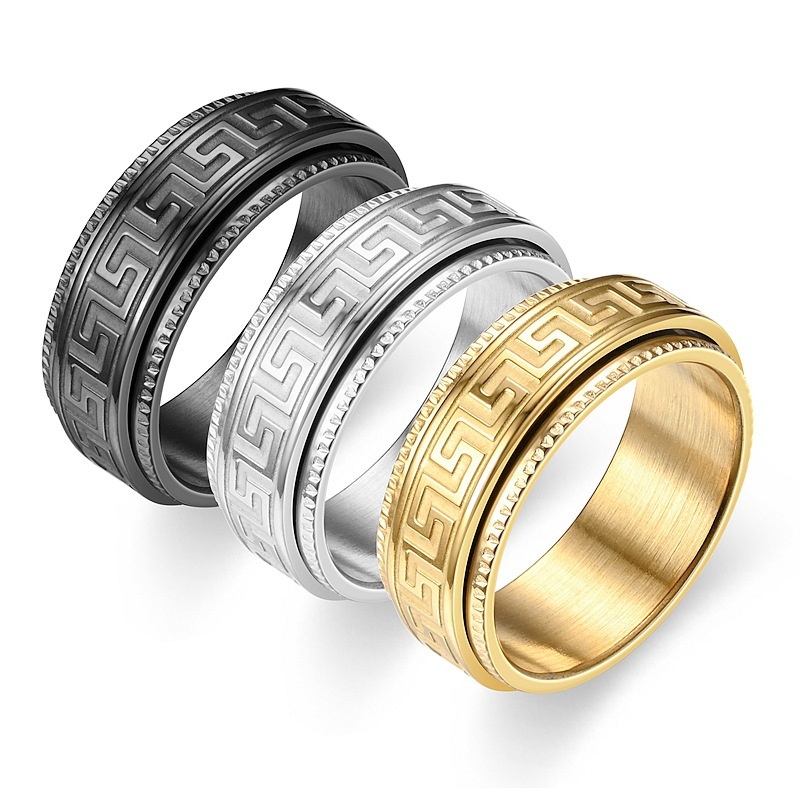 the retro fretwork rotatable ring is   in 3 colors suitable for festivals such as   and christmas   a trendy and personalized accessory Product details 1