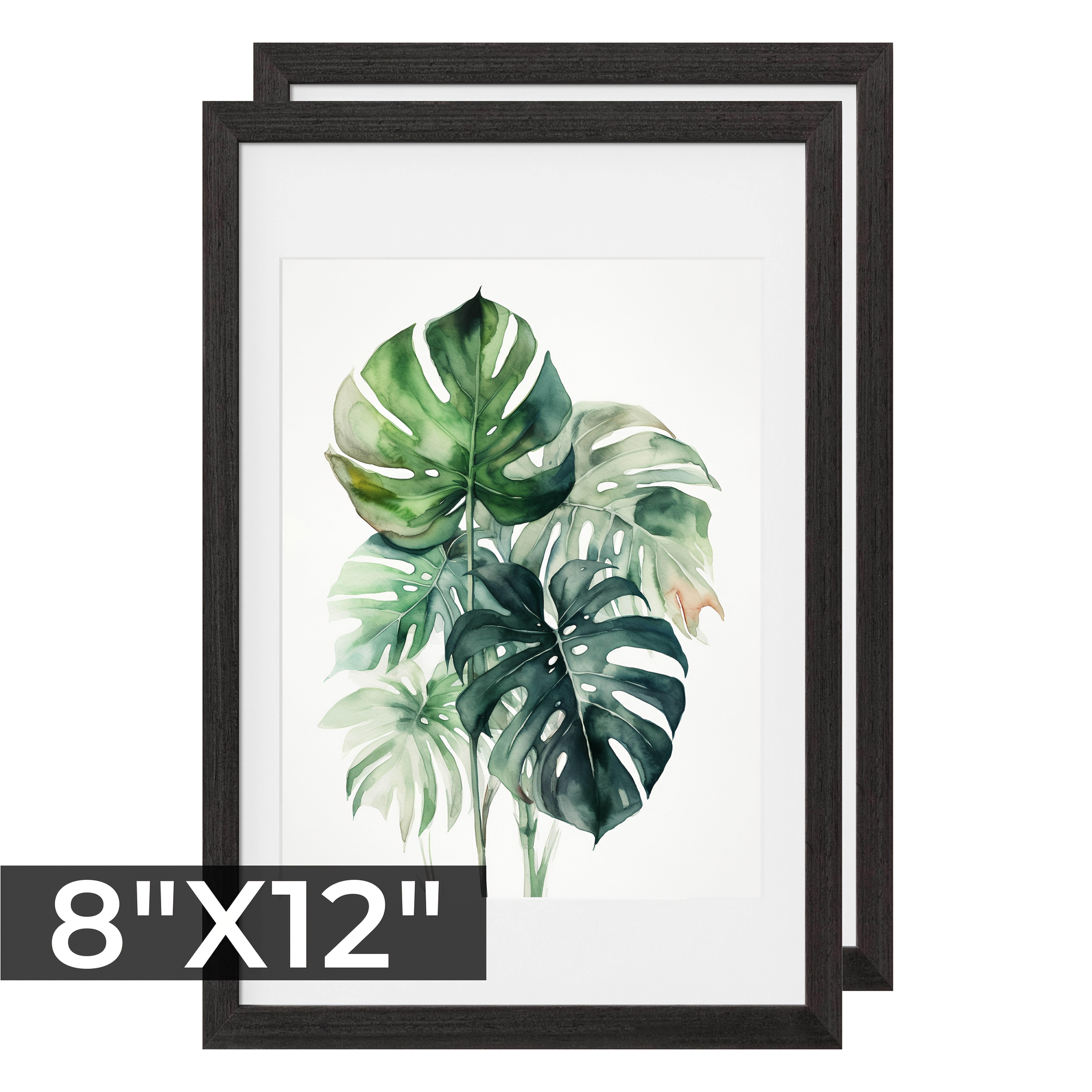 TEMU Set Of 2, 8x12 Picture Frame, 6x8 Picture With Mat Or 8x12 Picture Without Mat, Wall Gallery Picture Frame, Mounted On The Wall In Landscape Or