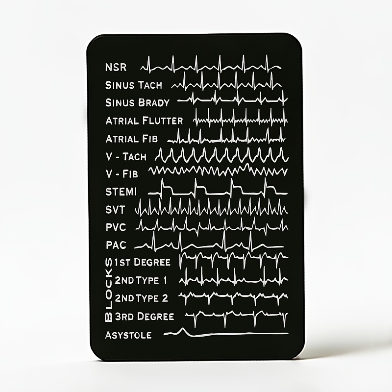 TEMU 1pc, Fun Rhythm Engraved Wallet Card - A Simple Medical-themed Wallet Card, A Fun Commemorative Gift For Nurse Or Doctor , Or Medical