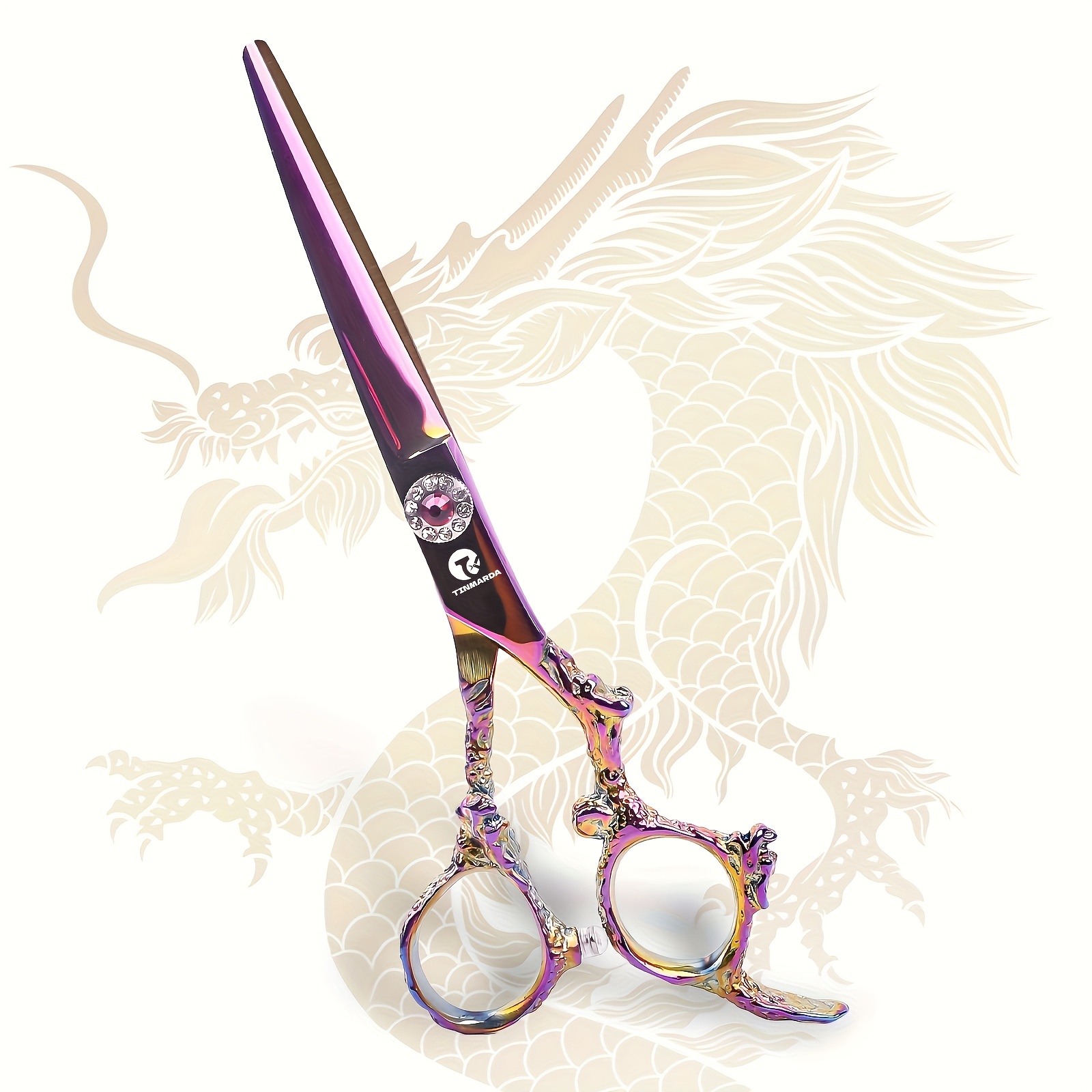 Image of Of Dragon Totem6 Inches Stainless Steel Hair Cutting Scissors With Smooth Razor Edge -use For Salon & Personal Use