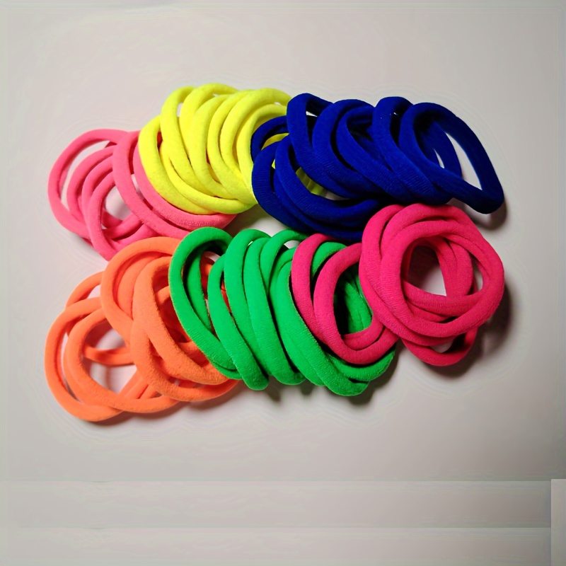 

50pcs Of High- Seamless Hair Ties In Gradient Colors, Hair Bands For Tying Hair.