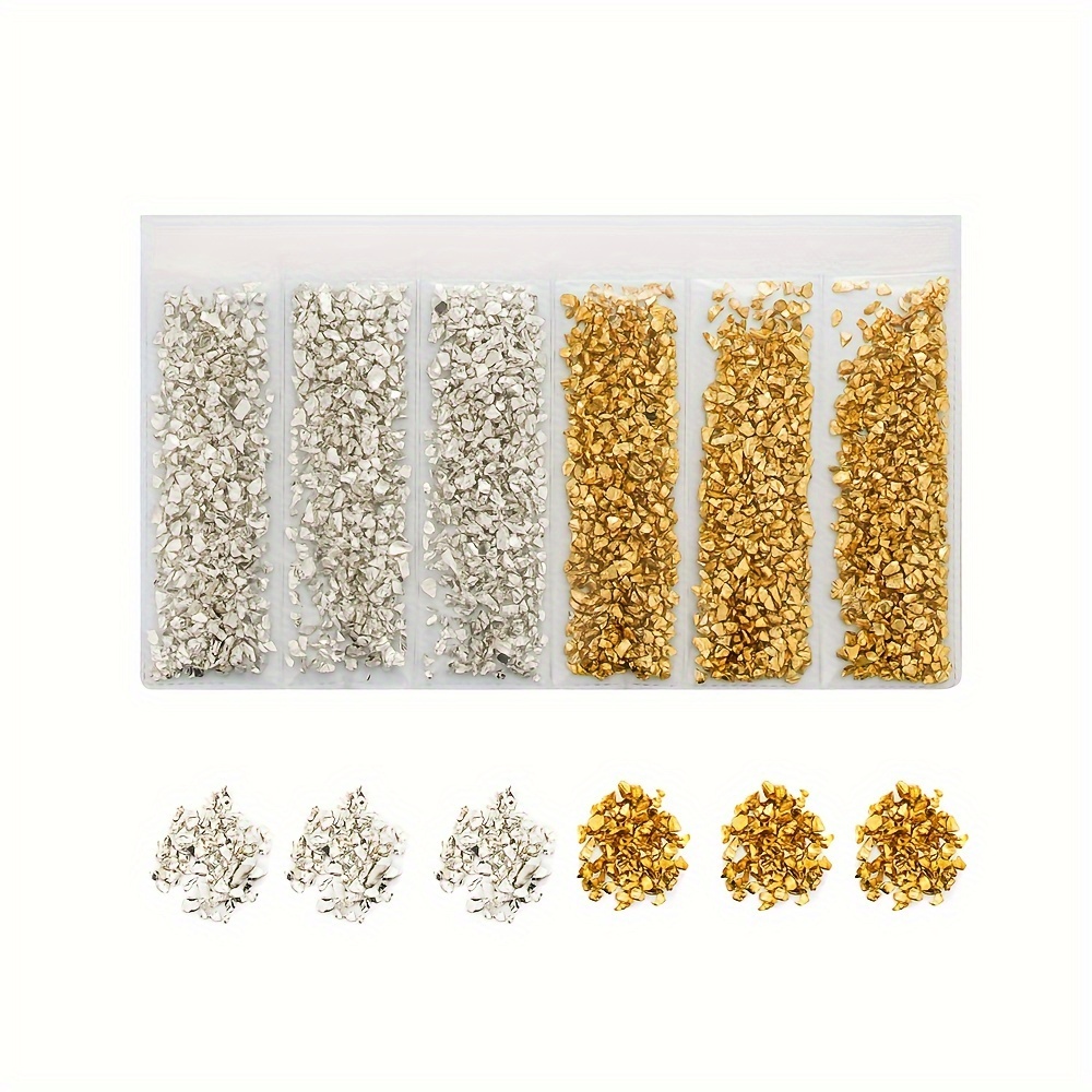 TEMU Hochwertige Zerkleinerte Glasperlen, 0.84oz Packung - für DIY-Harzhandwerk, Schmuckherstellung & Heimdekoration