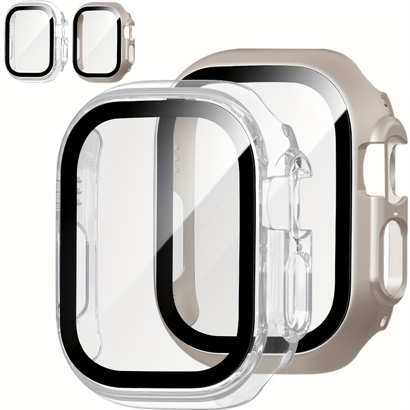 Compatible avec Apple Watch Series 3/2/1 Coque+Protection Écran, Ultra Slim  Etui et Screen Protector Écran Verre Trempé-[pour 38mm]