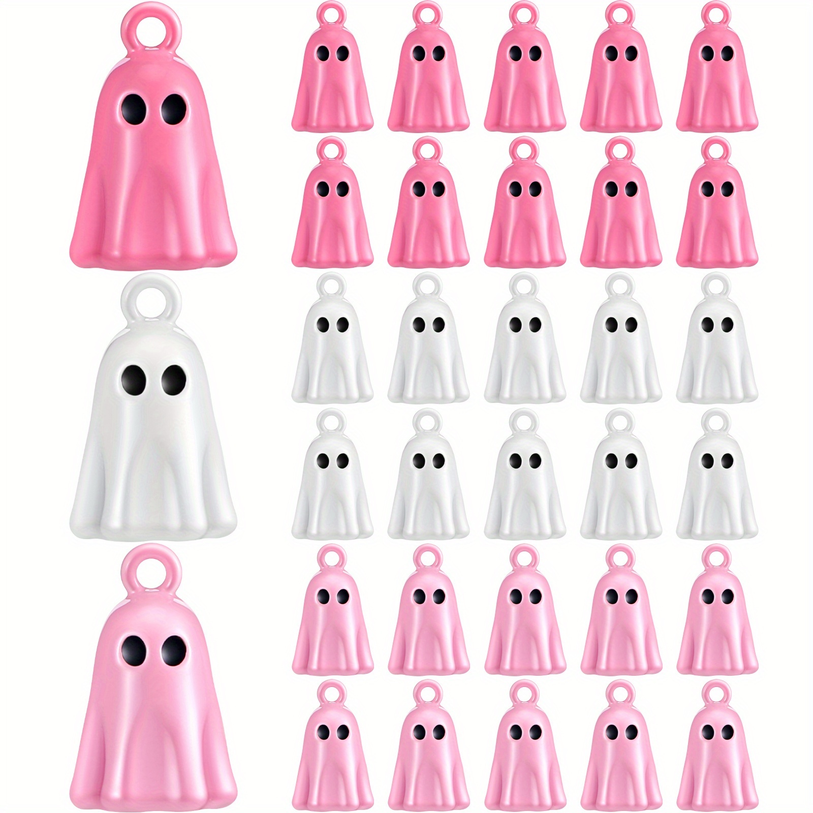 TEMU 30pcs Halloween Charms Bulk Horror 3d Pendants Enamel Alloy Charms Small Halloween Charms For Jewelry Making Earring Bracelet Necklace Craft