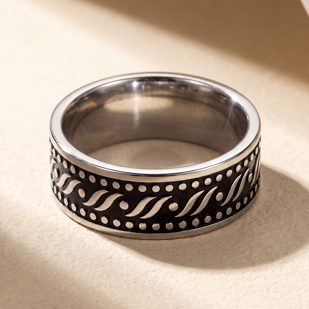 Women's Trendy Texture Double-Layer Ring, Elegant Design