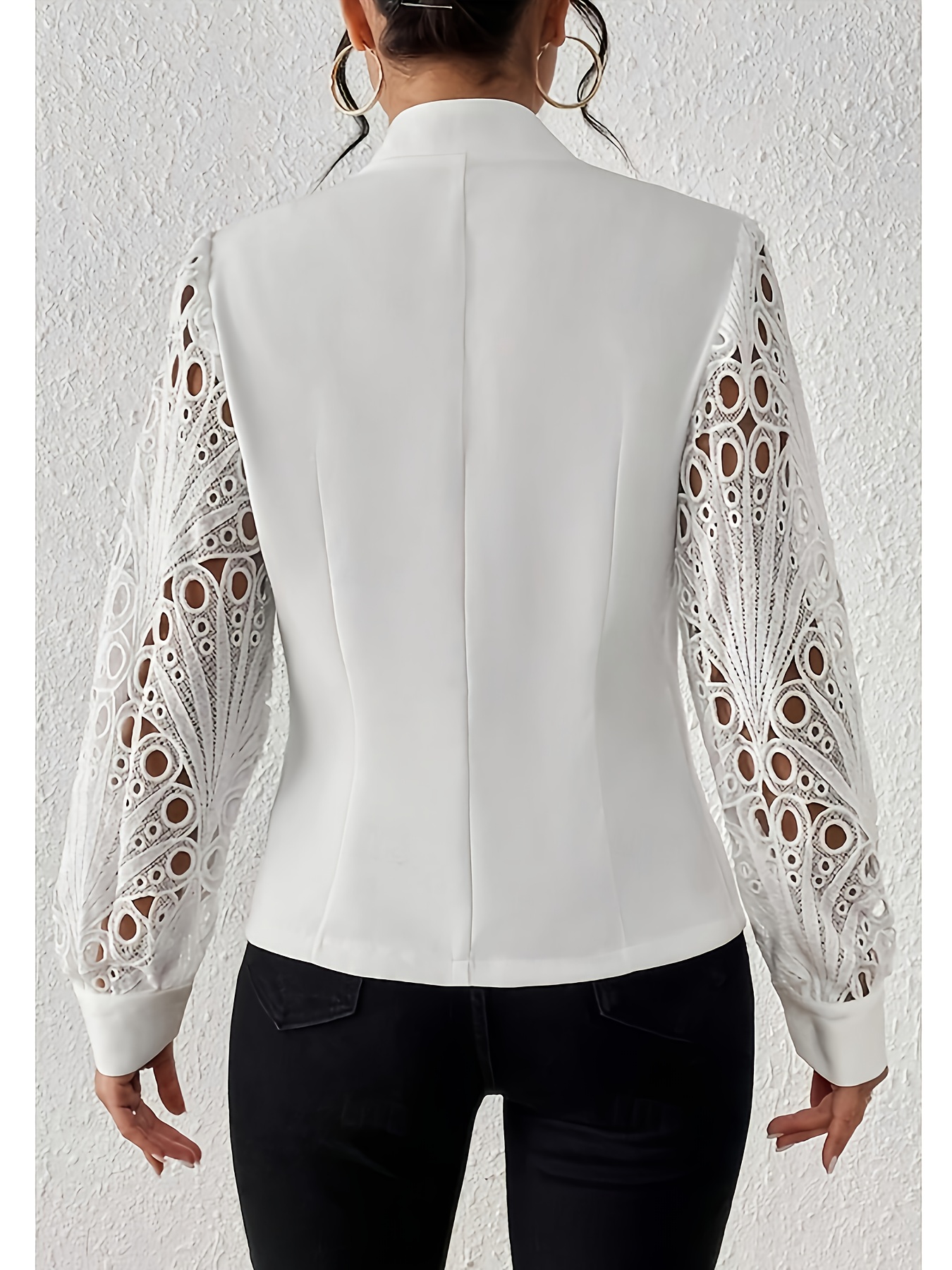 chaqueta larga elegante mujer encaje color Temu Guatemala