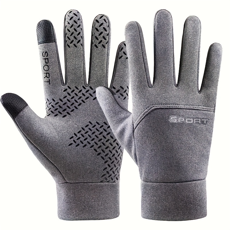 TEMU 1 Woven Gloves - Insulated Touchscreen-compatible Gloves For , Cycling, - 100% Polyester, Warm At -40°c