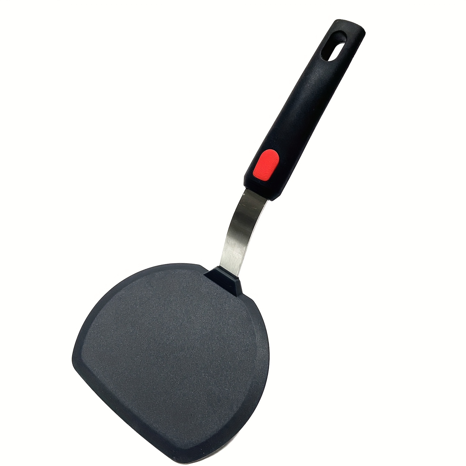 1pc Kitchen Silicone Fish Spatula Turner Wide Pancake Spatulas For Nonstick Cookware Pans Omelette Egg Spatula Heat-resistant Kitchen Silicone Utensils (black)