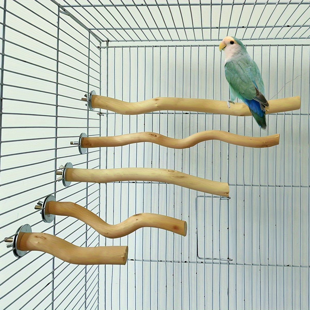 

Parrot Perch Stand - Bird Cage Accessory For Climbing & Chewing, Ideal For Cockatiels, Conures, And Small Birds - 1pc