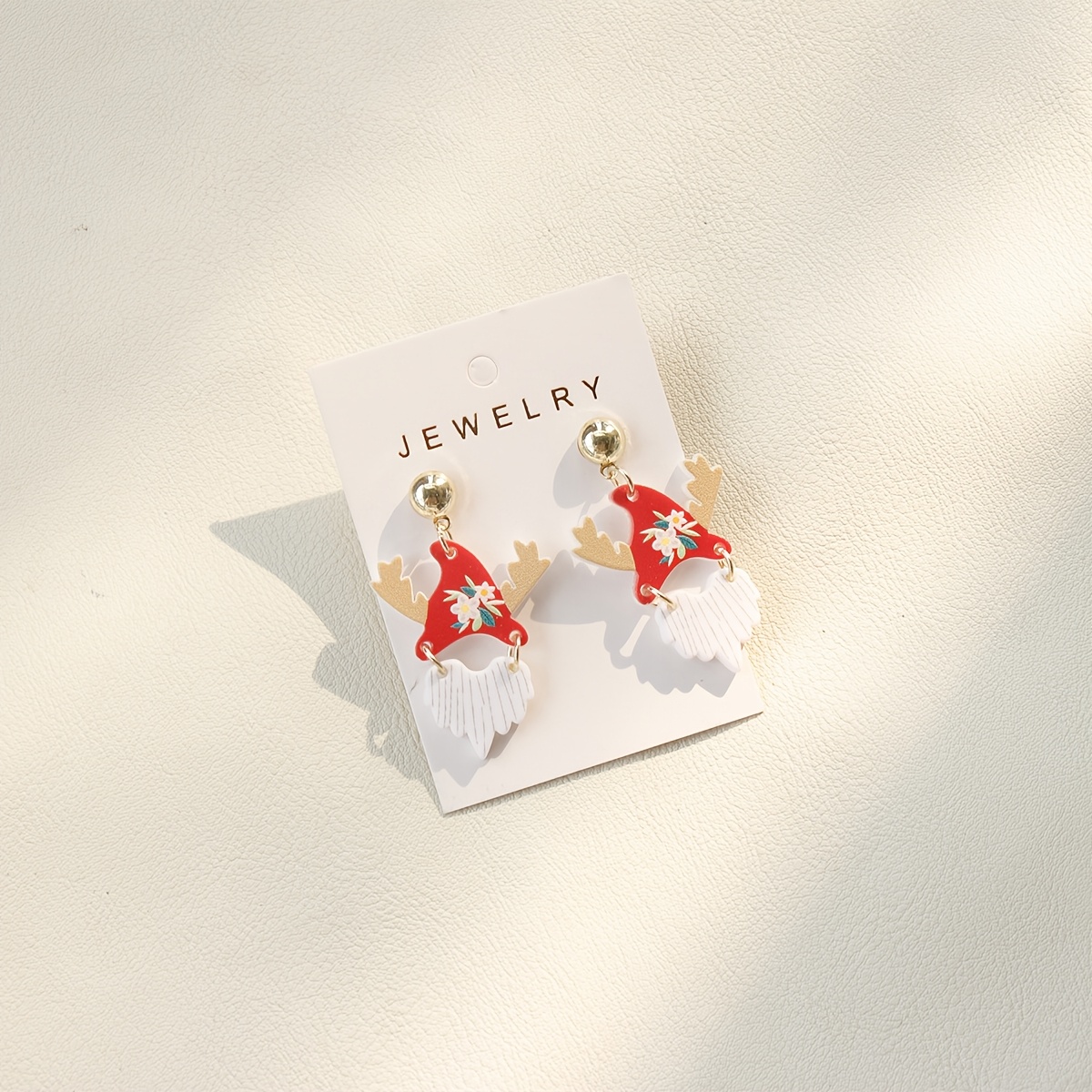 Cute Christmas Tree Snowman Doodle Acrylic Drop Earrings