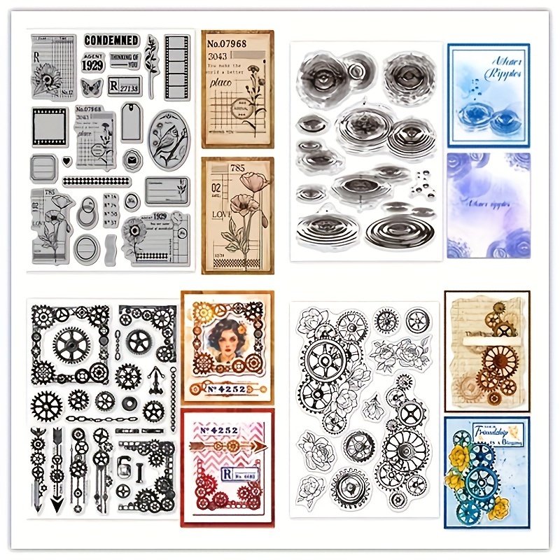 

Silicone Stamp Set For Diy Scrapbooking, Card Making & Crafts - Transparent Rubber Stamps With , 1pc, Flowers Theme, Square Shape