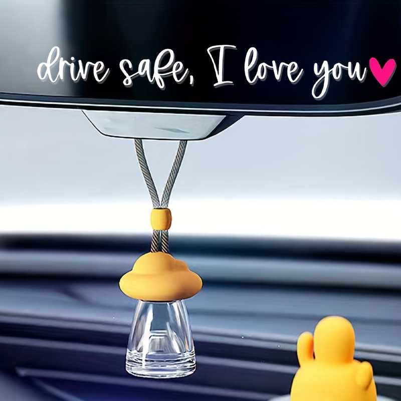 3 Adesivi Per Specchietto Auto 'Drive Safe I Love You' - Decalcomanie In Vinile Per Finestrini - Regalo Donna