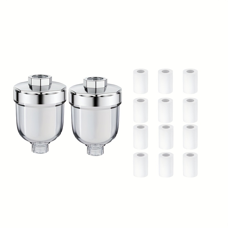 Image of 2pcs Filters And Multiple , Filtration Shower Filter Protecting Family's Skin And Hair, And Sensitivity Caused By Water Quality, Gentle And Clean Bathing