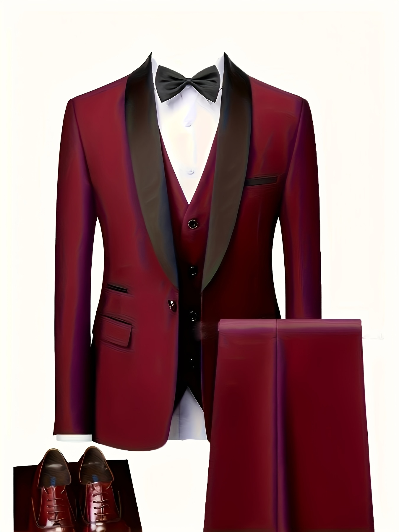 Ensemble trois pièces grande taille pour homme, veste de costume + gilet + pantalon de costume, costume amincissant et cranté, tenue formelle professionnelle d'affaires haut de gamme, robe de mariage pour photo de mariage, marié, banquet, hôte de scène, convient pour les trajets quotidiens au travail, réunion annuelle, fête