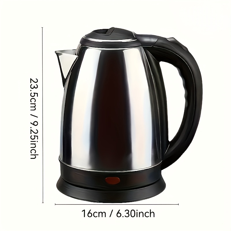 TEMU 1pc Electric Kettle, Double Stainless Steel Large-capacity Kettle, Automatic , Anti-scalding And Curling Boiling Kettle, Household Stainless