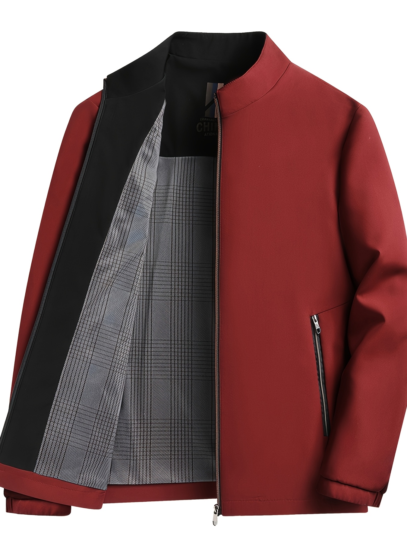 imagen del artículo chaqueta   obm de cuello   para hombre para  /otoño, ropa de estilo de    , deportiva, casual de negocios, regalo para esposo