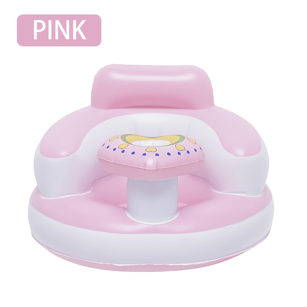 Portable Inflatable Chair For Babies Featuring A Built-in Air Pump