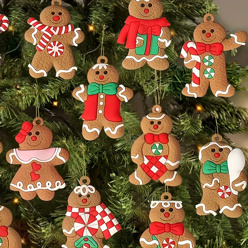 

12pcs/ Set Ornaments: Christmas Tree Decorations And - Pvc, No Required, Hanging