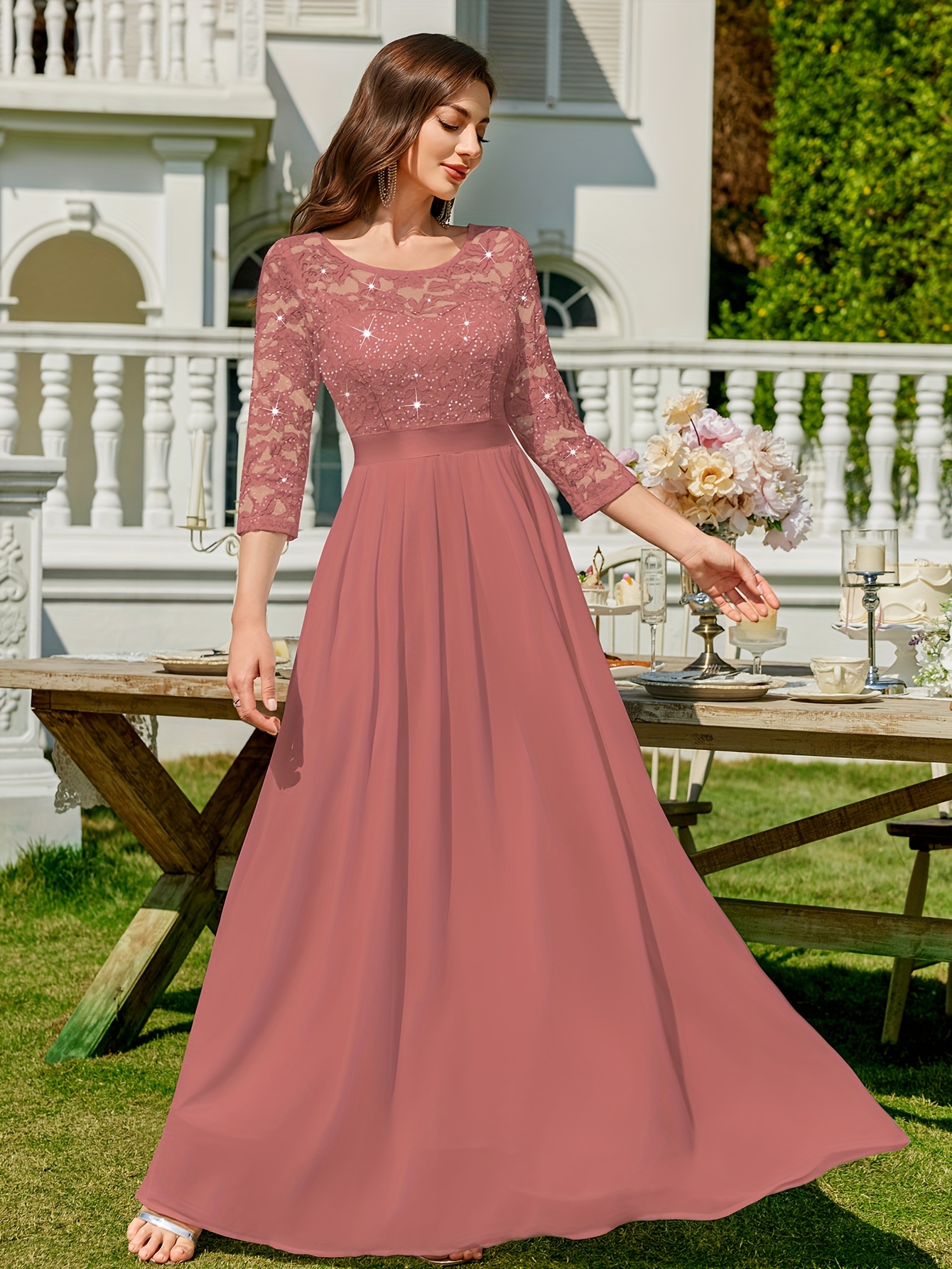 Maxi Dress Dress For Evening Wedding Reception Guest Women's