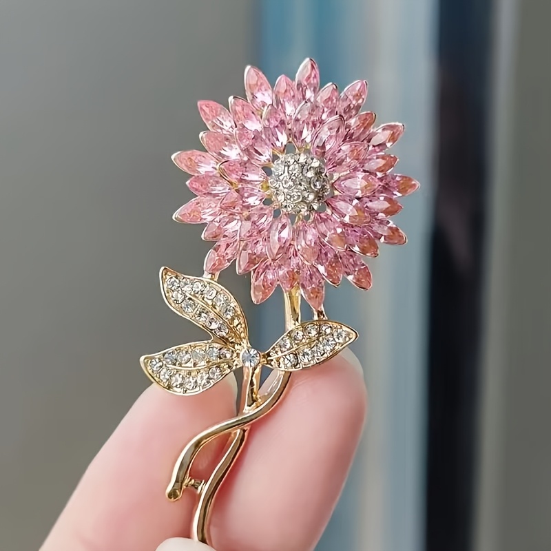 TEMU Broche de de material, exquisito alfiler de , accesorio versátil para ropa y trajes, alfiler decorativo