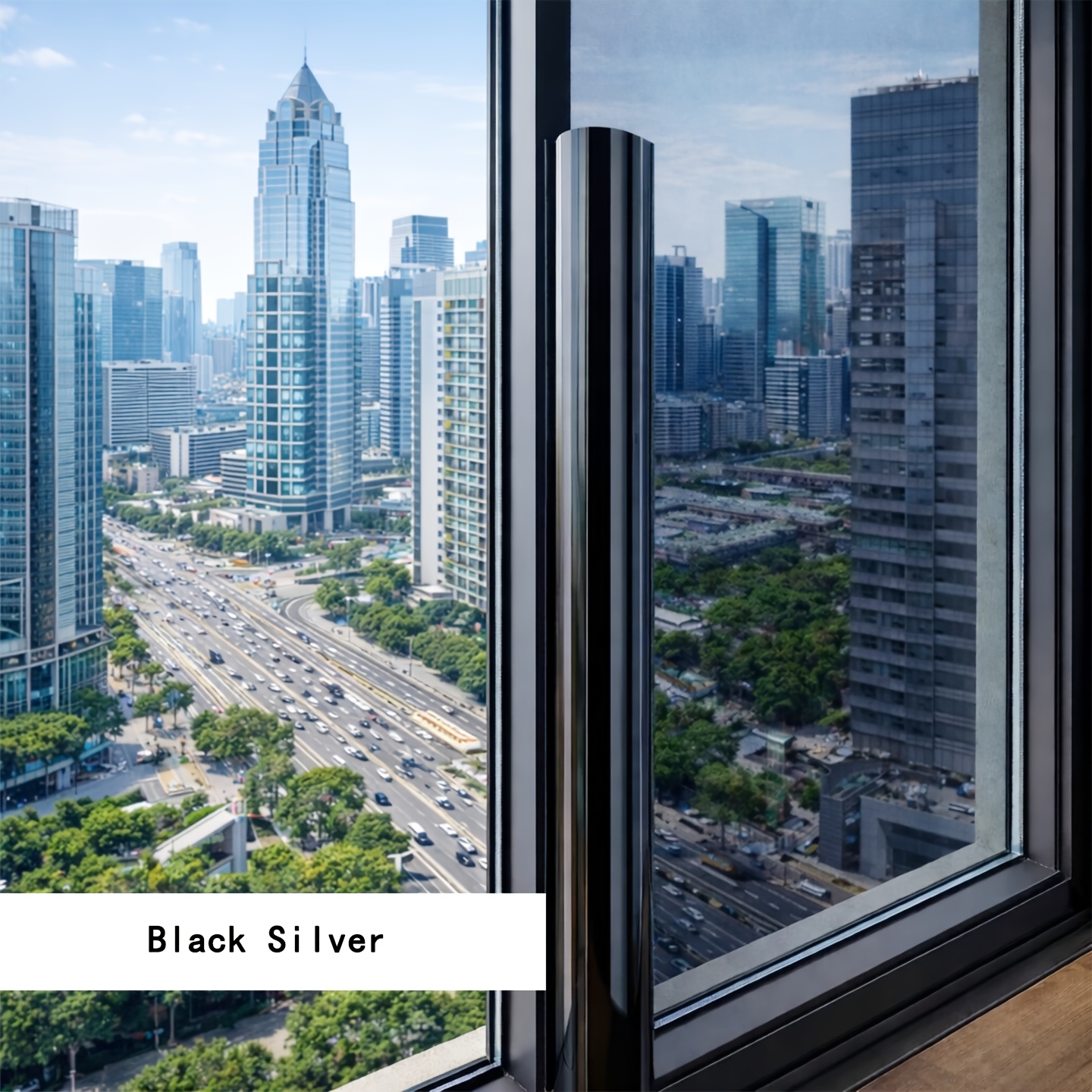 TEMU No Glue Static Cling Window Heat Insulation Film Sun Blocking Cooling Privacy Glass Sticker For Living Room Bedroom Balcony Office