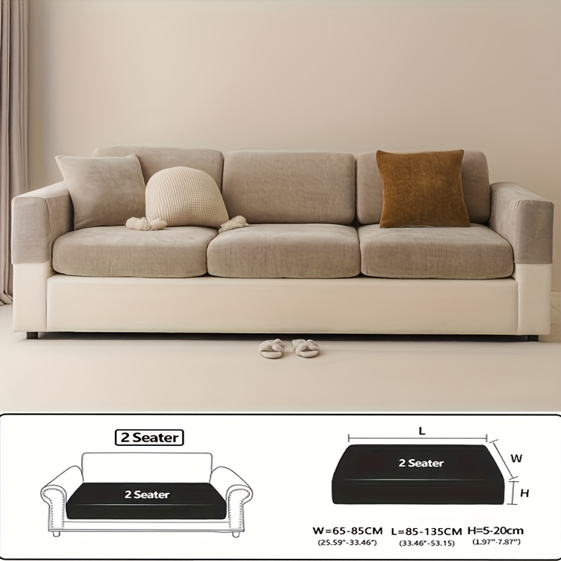 TEMU 1pc Chenille Herringbone Stretch Sofa Cover, In Multiple Colors. Made Of Elastic, Skin-friendly Fabric With A Fine Herringbone Texture, Without