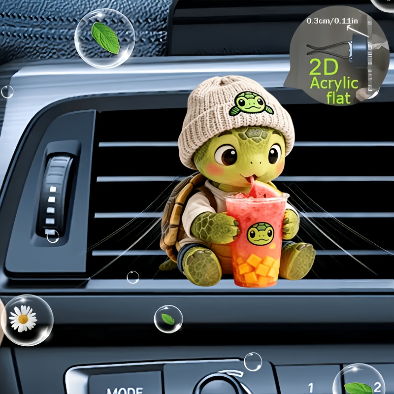 2d Flat, No Scent Source Cute Vent Decor Clip, Fashionable Car Accessory, Diffuser, Gift, , Cute Car Interior Ornament, Unscented. Add Fragrance , Without Battery