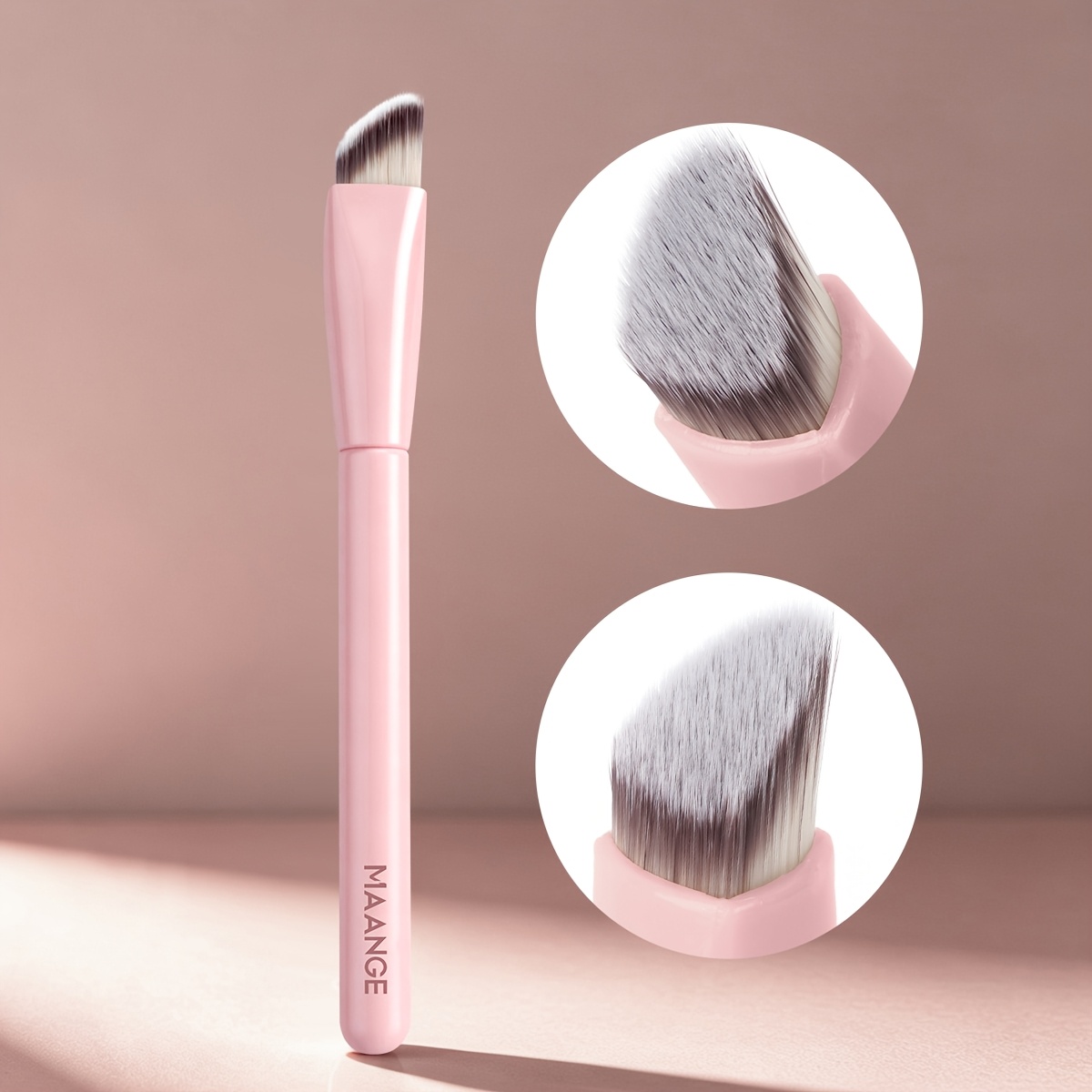 TEMU Maange 1pc Triangular Concealer Brush, Foundation Brush Contour Brush, Detail Makeup Brush, Fit For The Skin, Suitable For Beginners, Gift For