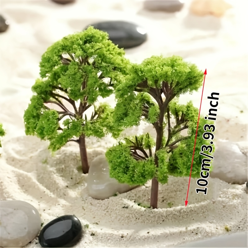 Image of Model Realistic Trees Green Mini Plant For Ho N Scale Train Railroad Diorama Garden Scenery Landscape 4cm 6cm 8cm 10cm 6pcs/lot