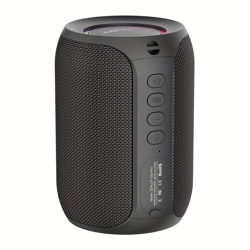 Image of Zealot S32pro Portable Wireless Speaker With Rgb Lights, 15w & , 7.1.2 , 8 Battery, Usb/aux/sd Compatible, Compatible For Phone/tablet/tv For Home Theater, Car, Outdoor Parties, Dual Pairing Speaker