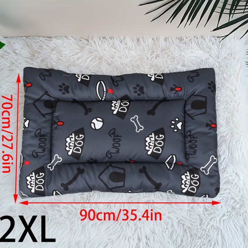 TEMU 1pc Rectangular Cartoon Thickened Printed Cat And Dog Sleeping Mat, Comfortable And Breathable, Sleeping, Suitable For Floor, Cage, Sofa,