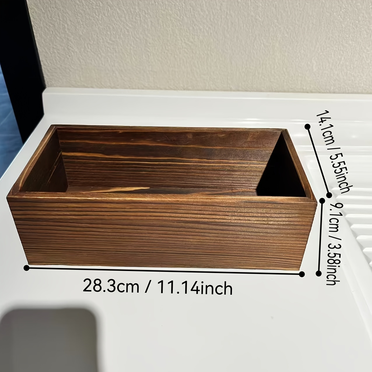 1pc Wood Scented Aromatherapy Storage Box - Solid New Zealand Pine Wood Desktop & Entryway Organizer With Perfume Diffuser For,, Trinkets - Elegant Decorative Cabinet Container