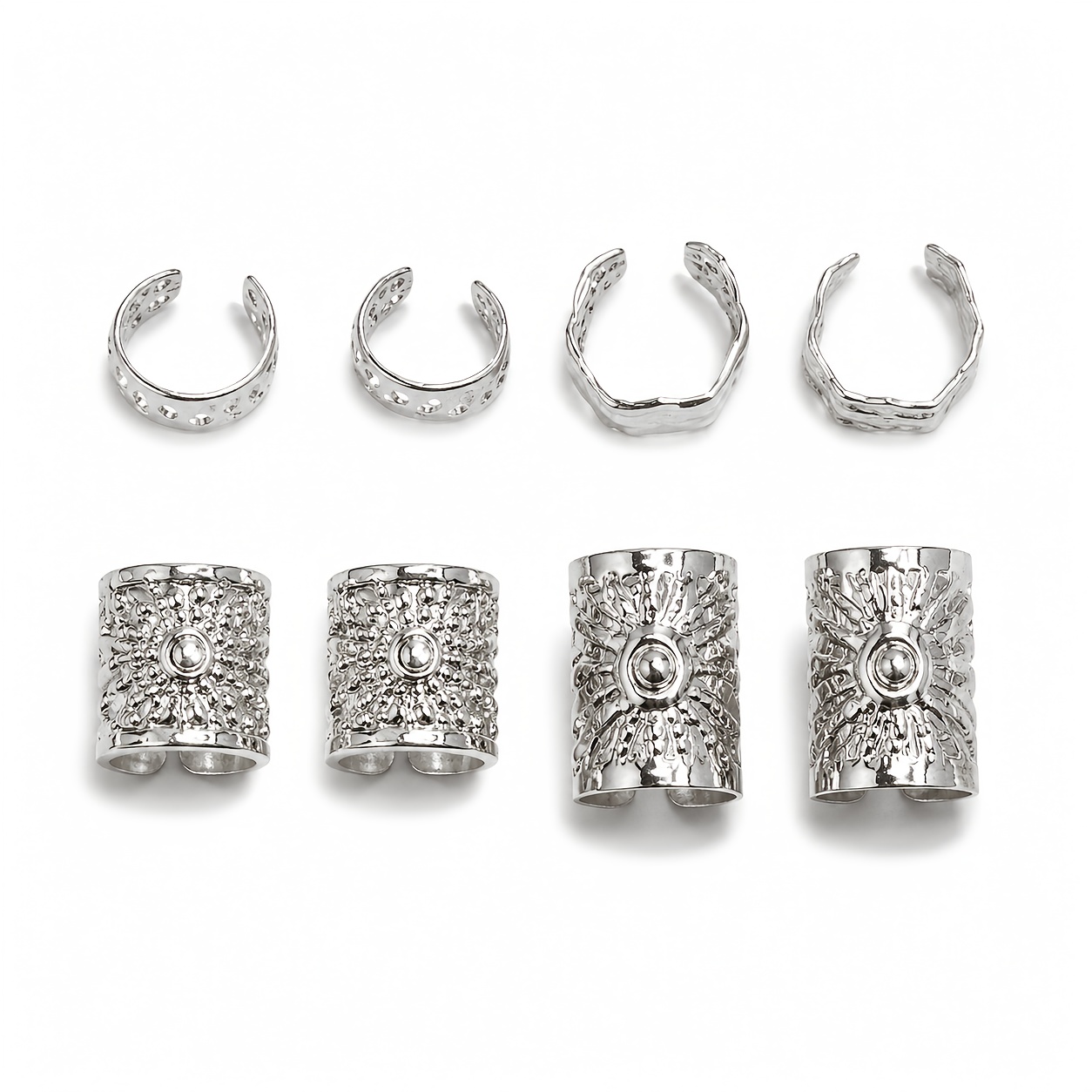40 Alloy Dreadlock Hair Ring Clips, Women's Hair Accessories
