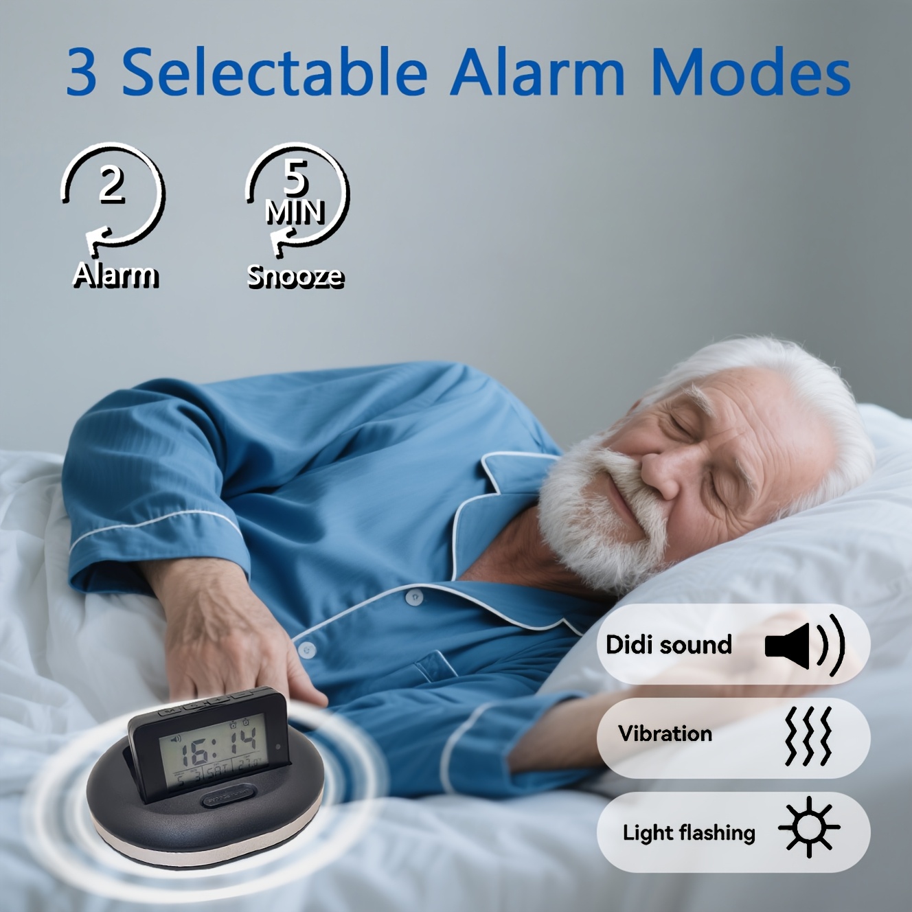 silent vibrating alarm clock strong - Temu Bahrain