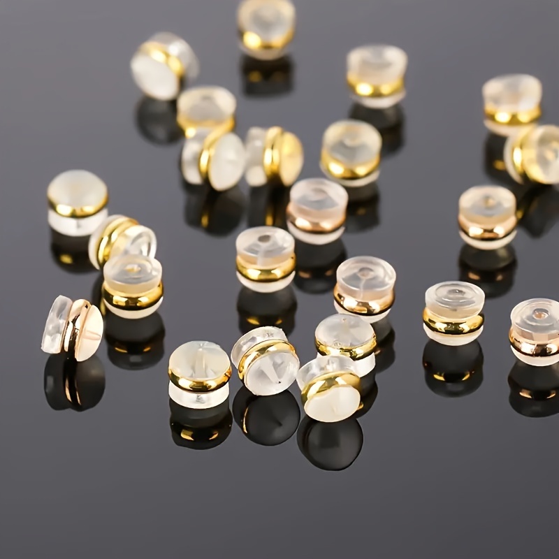 

25pcs Earring , Locking For And , Non-irritating Hypoallergenic Clear Replacement Earring Stoppers