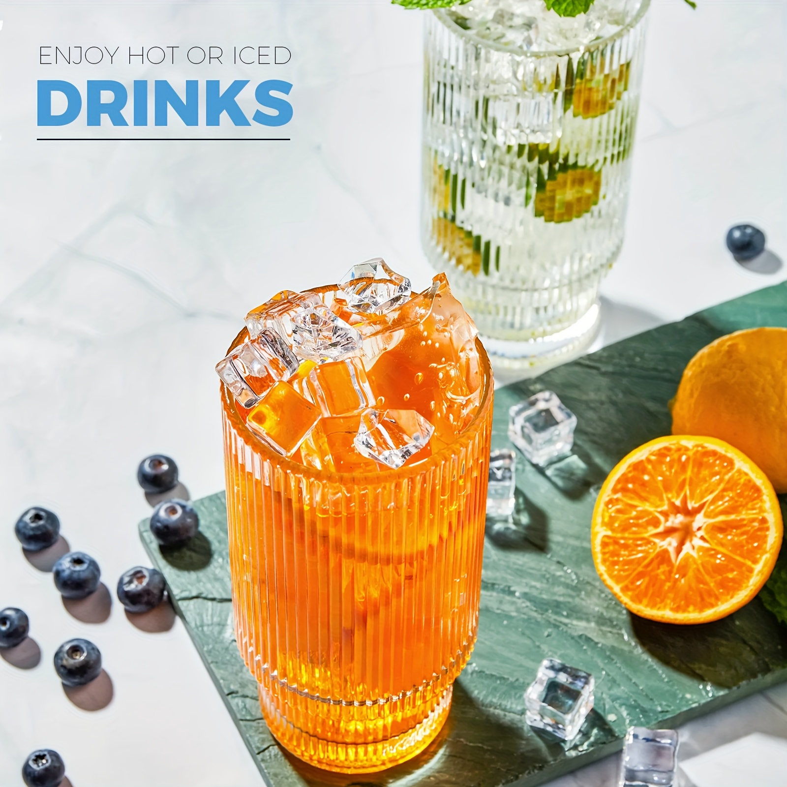 20oz glass cup set of 4 with lids and straws leak proof design suitable for smoothies and iced coffee temperature range 20 to 90 ideal for kitchen and holiday use Product details 0