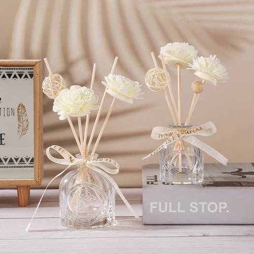 difusor de de 14/28 piezas con bolas de ratán, barras perfumadas, cuentas florales - para decoración , de comedor, y decoración de fiestas