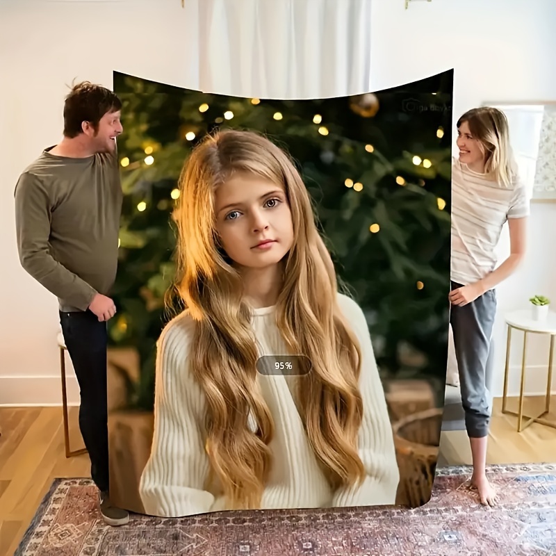 

Custom Photo Blanket For - Soft, Warm Flannel | Perfect Gift , Family & Lovers | Ideal For & Camping