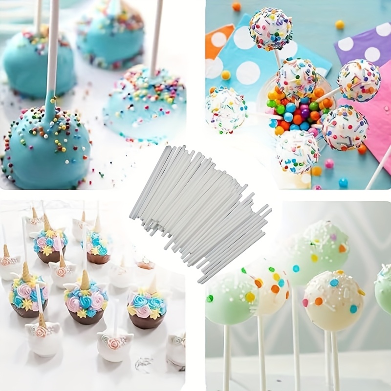 

100pcs White Plastic Lollipop Sticks Baking Accessories Mold Cake Chocolate Candy Lollipop Baking Tool