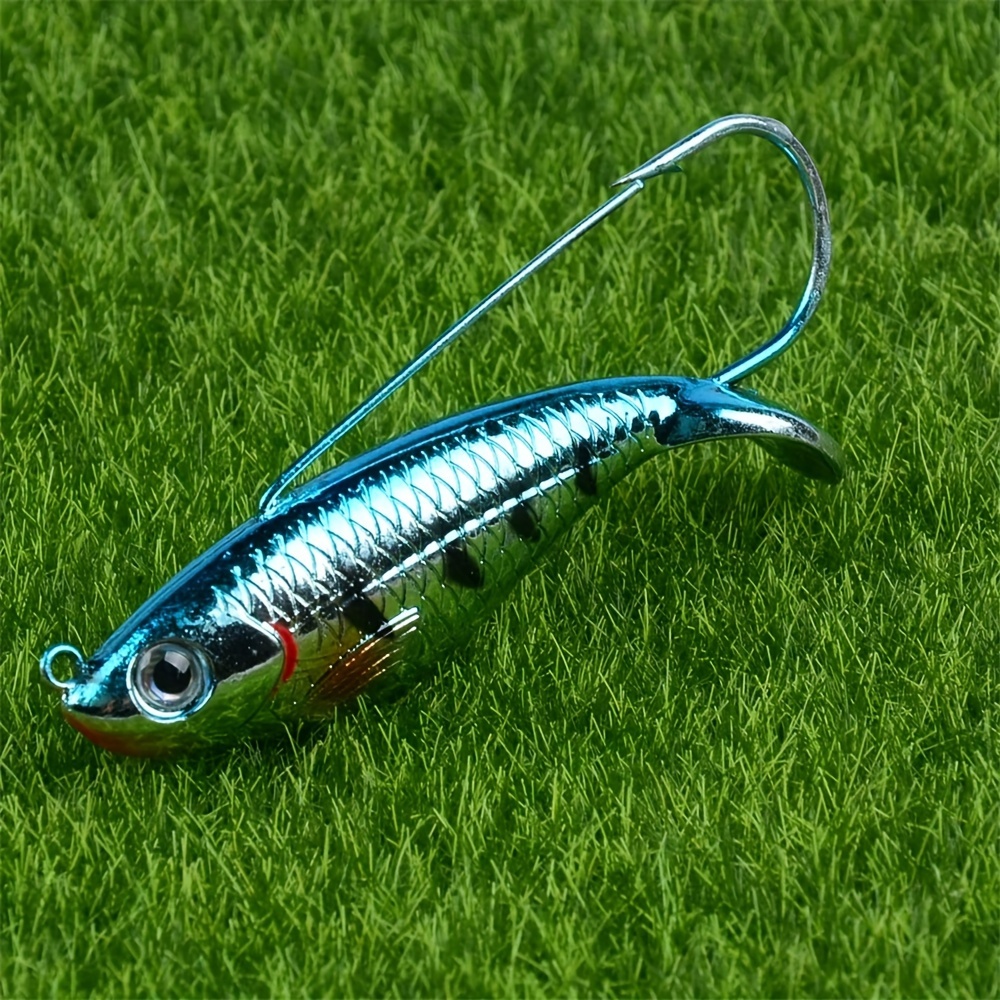 Image of A Vibrating Vib Single Hook Fish Scale Lure, Measuring 7.5cm And Weighing 21.5g, Designed To Prevent Snagging On Grass And , Ideal For Fishing