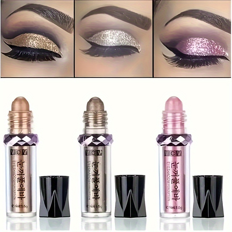 Roll Eyeshadow Sticks Shimmer Matte Glitter Highlighter Long - Temu