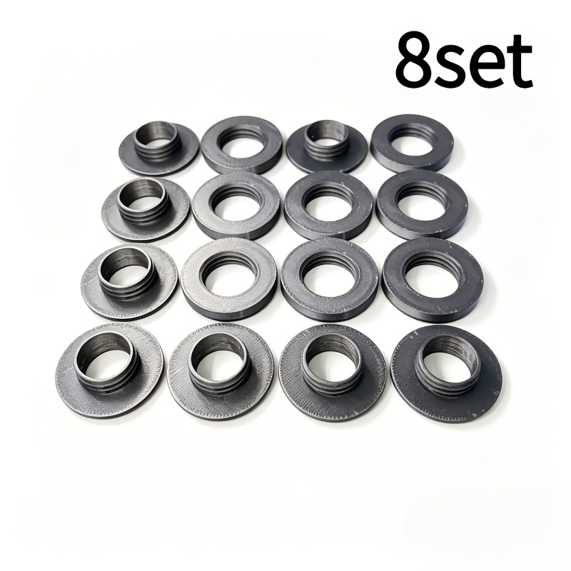 TEMU 8pcs Screw-type Waterproof Cloth Eyes, 14mm Inner Diameter Heavy-duty Eye And Thread, Suitable For Tent Sunshade, Camping Waterproof Oilcloth