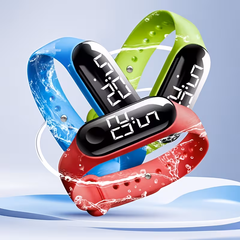 3Pcs Smart Watch Set Led Screen Sports Style