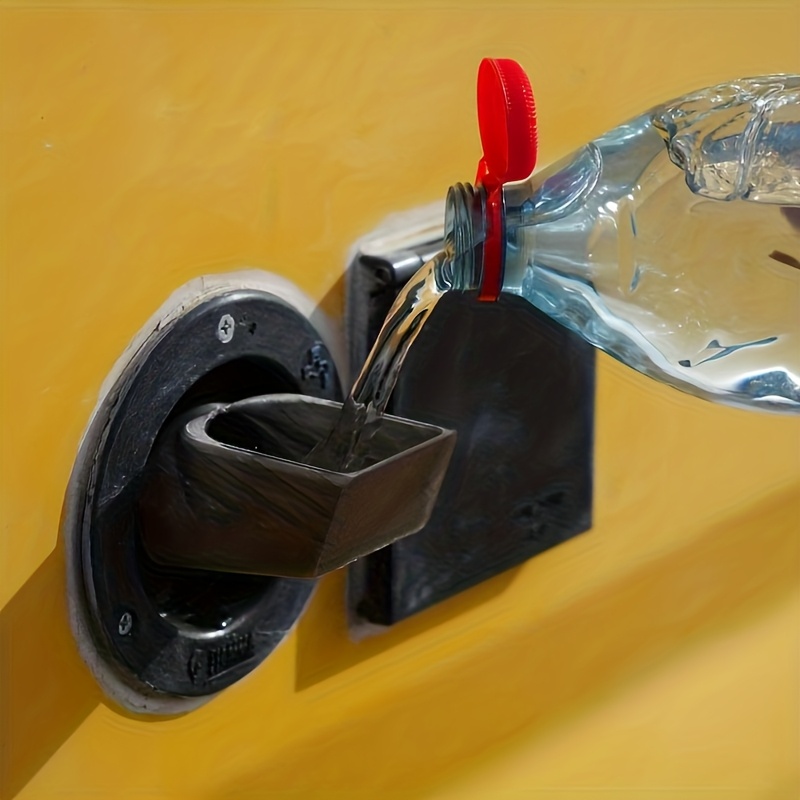 Image of 1pc Rv Water Inlet Filler Cap -connect Hose Connector And O- - Heavy-duty Leak-proof Design For Rv//motorhome Freshwater Tank Filling, Installation With Clear Port Labeling