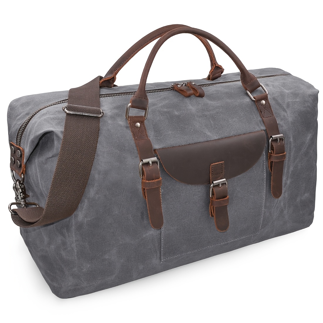 TEMU Rainsmore Oversized Travel Duffel Bag Weekend Bag Weekender Overnight Carryon Hand Bag Brown Student Gift Idea